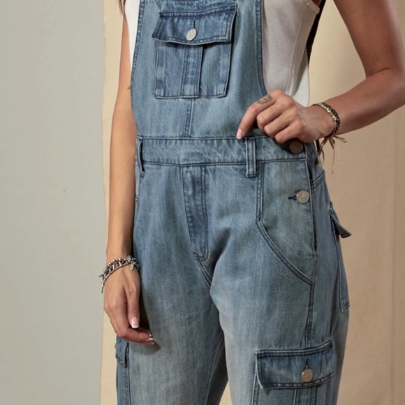 NWT Vintage Denim Wash Jumper Overalls - Mint Condition - Picture 3 of 7